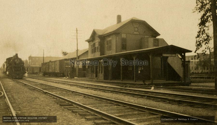 Postcard: Boston & Maine Railroad Station, Brightwood, Massachusetts